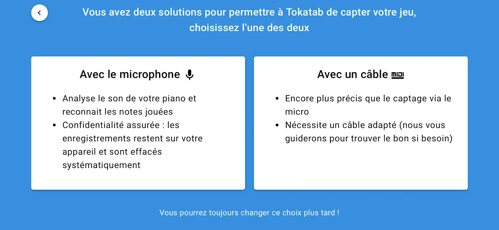 Tokatab - le mode écoute : choix du mode de captage Tokatab - le mode écoute : choix du mode de captage